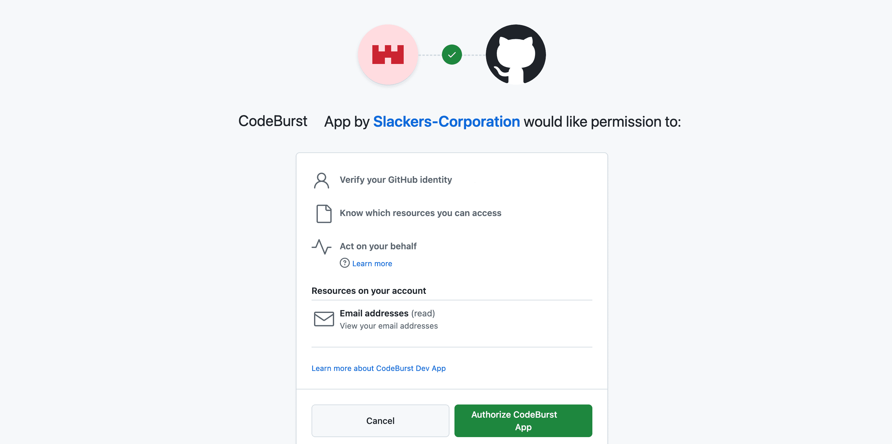 Подтверждения в github